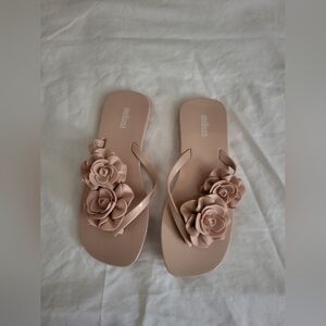 Melissa Beige Floral Sandals
